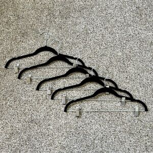 Velvet pants hangers with clips
